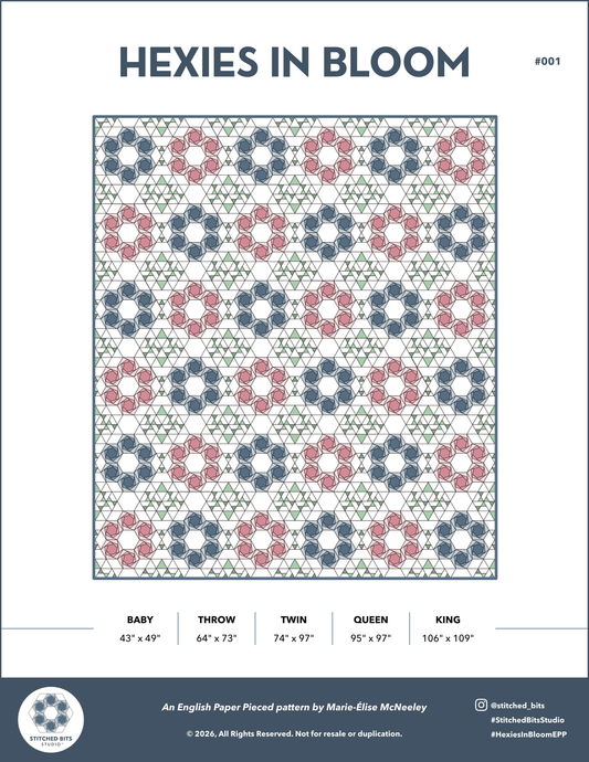 Hexies in Bloom PDF Pattern