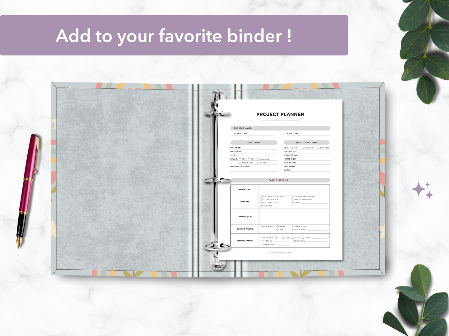 Complete Quilt Planner