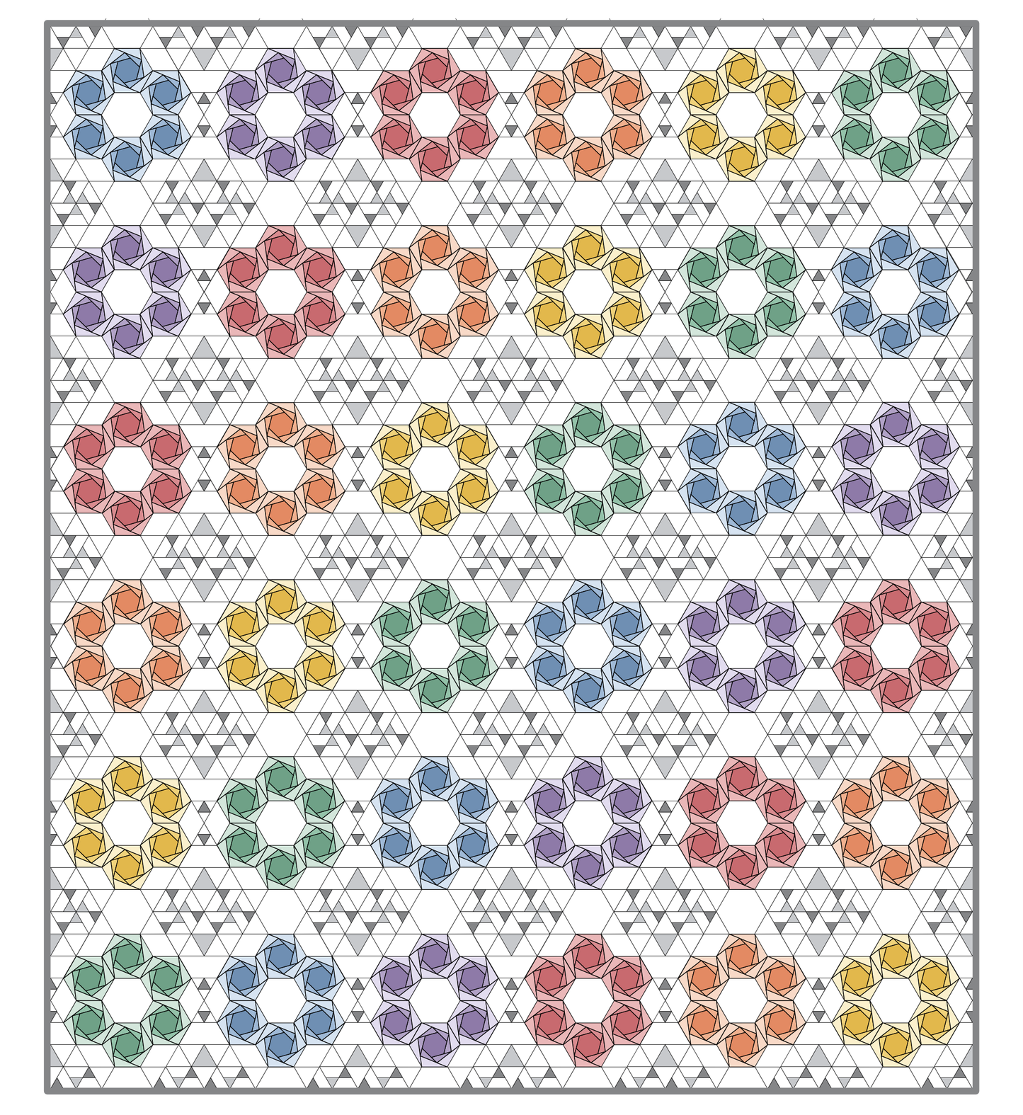 Hexies in Bloom PDF Pattern